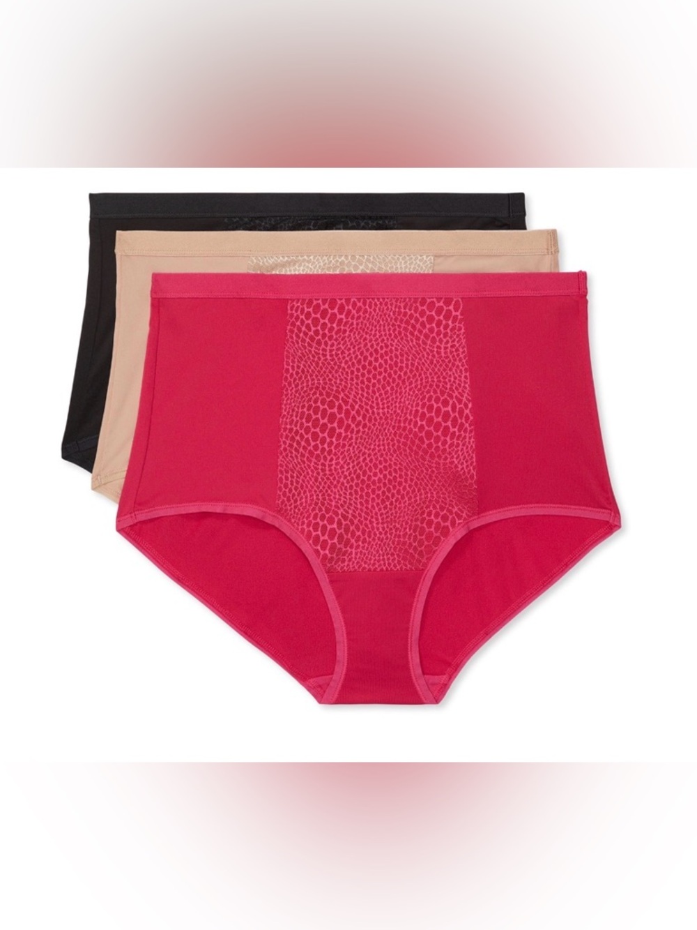 💜Warners® Blissful Tummy-Smoothing Comfort Microfiber Brief 3-Pack Size:3XL/22